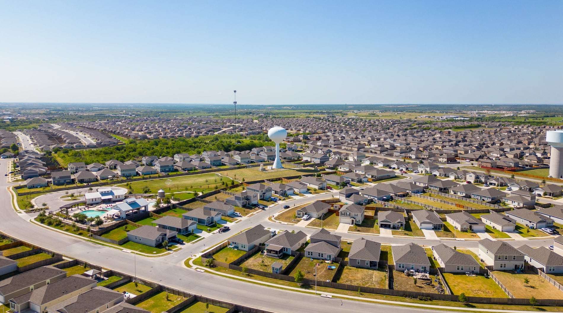 Single family homes in Manor Texas circa 2023