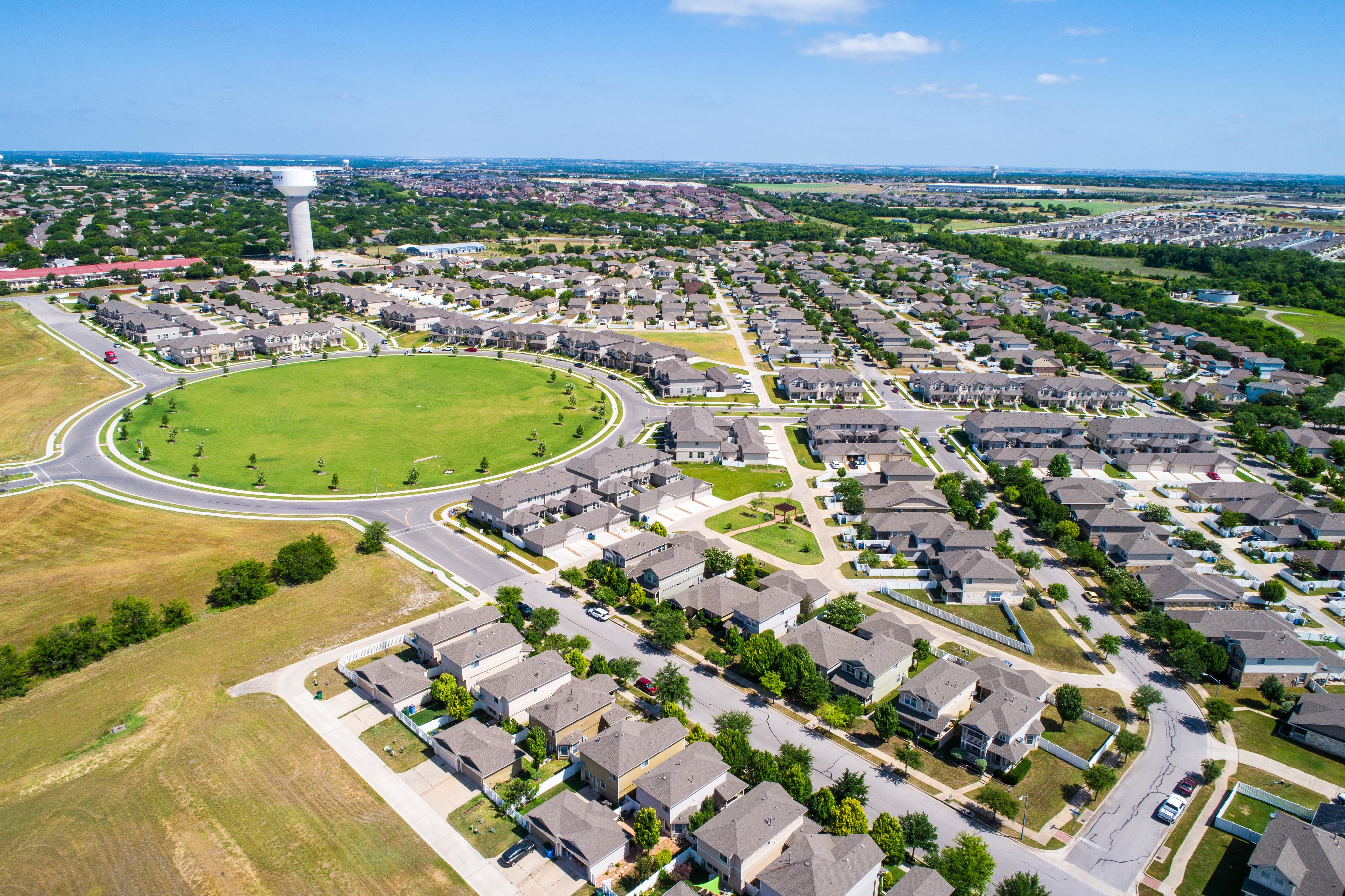 Pflugerville, Texas areal view